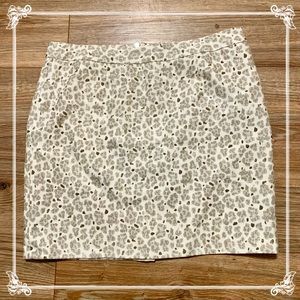 Loft Mini Animal Print Skirt